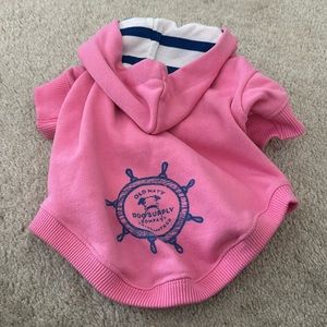 Dog old navy size S pink hoodie sweater